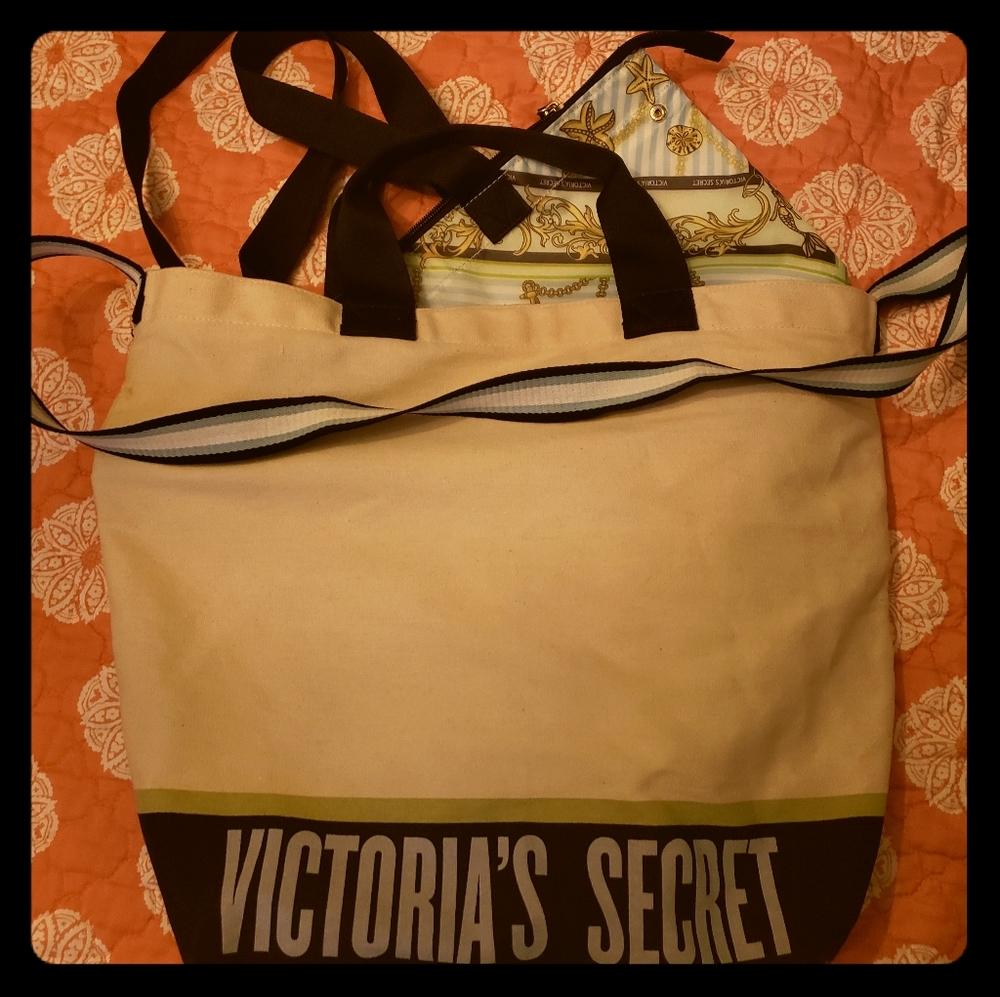 Victoria's Secret Beach Bag with Insulated Liner